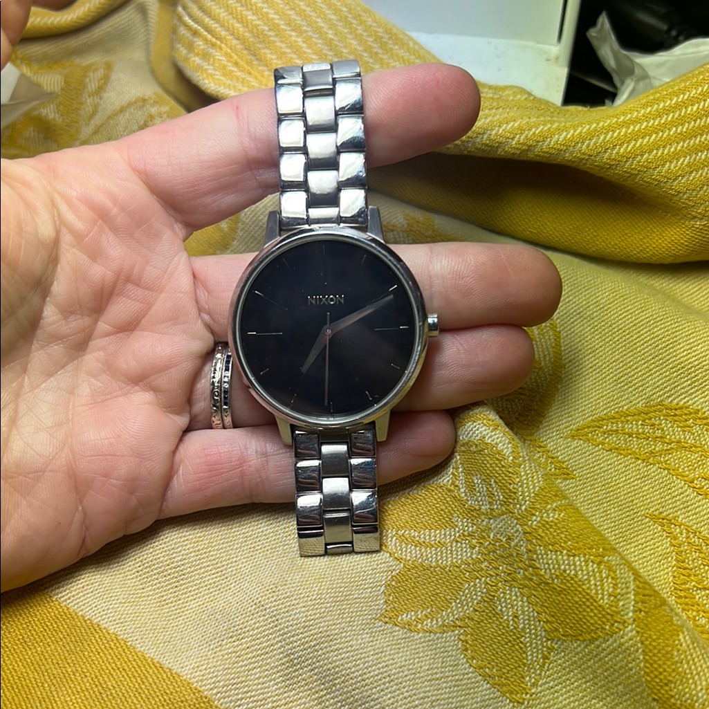 Nixon Kensington Black Dial Stainless Steel Ladies Watch